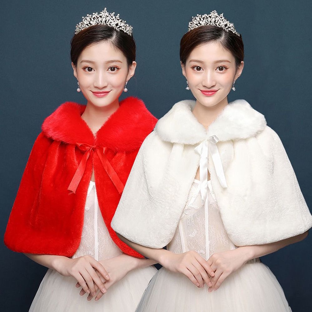 Winter Clothing Items - Selendang Wanita Putih Musim Dingin Tebal