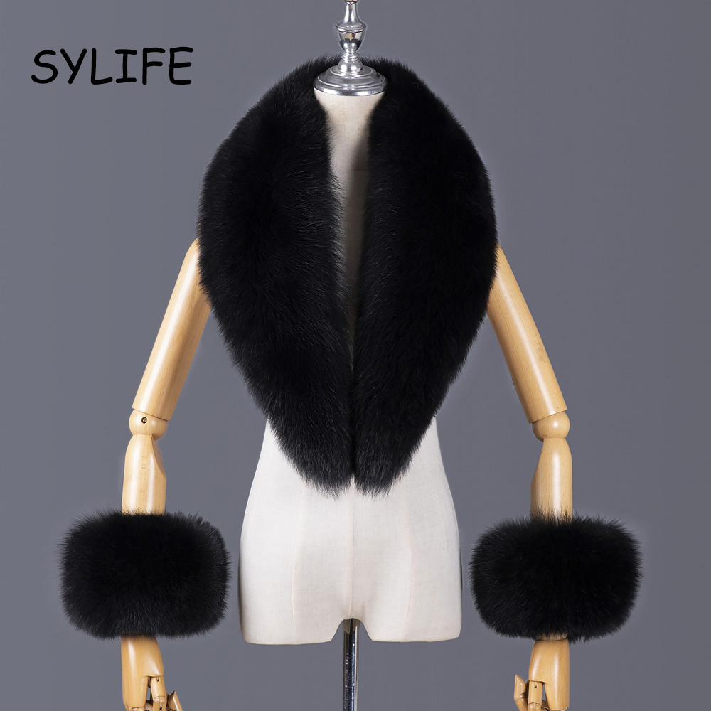 Winter Clothing Items - Kerah Bulu Rubah Asli 2025, Syal