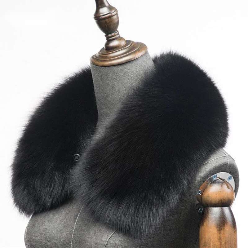 Syal Bulu Rubah Alami Musim Di - Winter Clothing Items ulasan dan harga