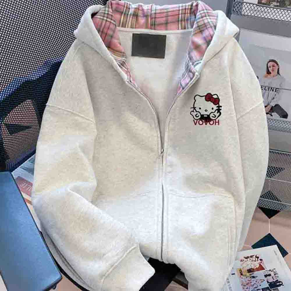 Sweater Hoodie Wanita Hello Ki - Winter Clothing Items ulasan dan harga